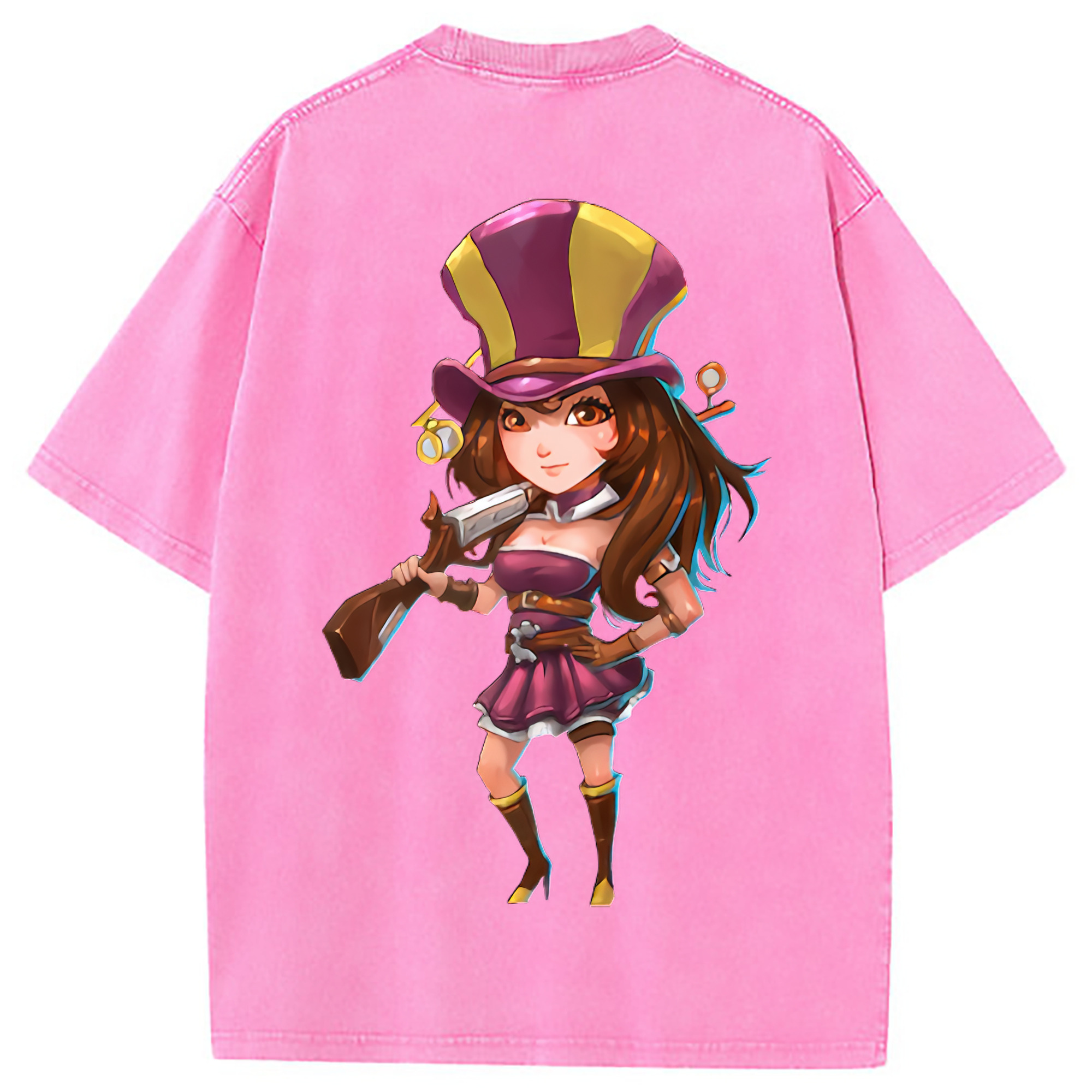 （画像用） リーグ・オブ・レジェンド League of Legends LOL 綿100% ヴィンテージ風 半袖Tシャツ（背面プリント）